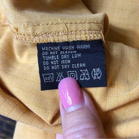 Browning Rip Stop Fishing Shirt Mens Large Mustard Button Down Vented Casual - Picture 6 of 7